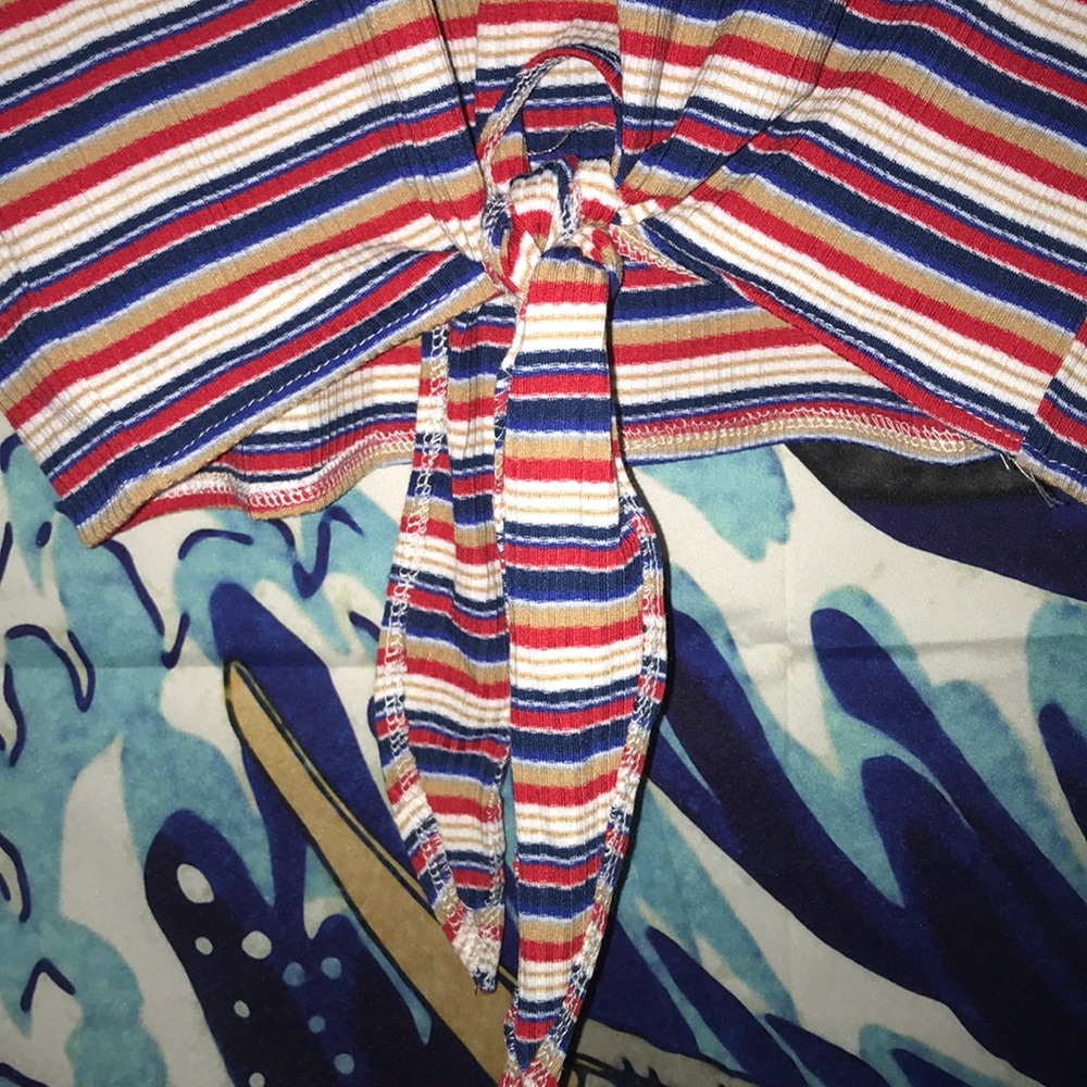 colorful striped long sleeve tee - Picture 2 of 4